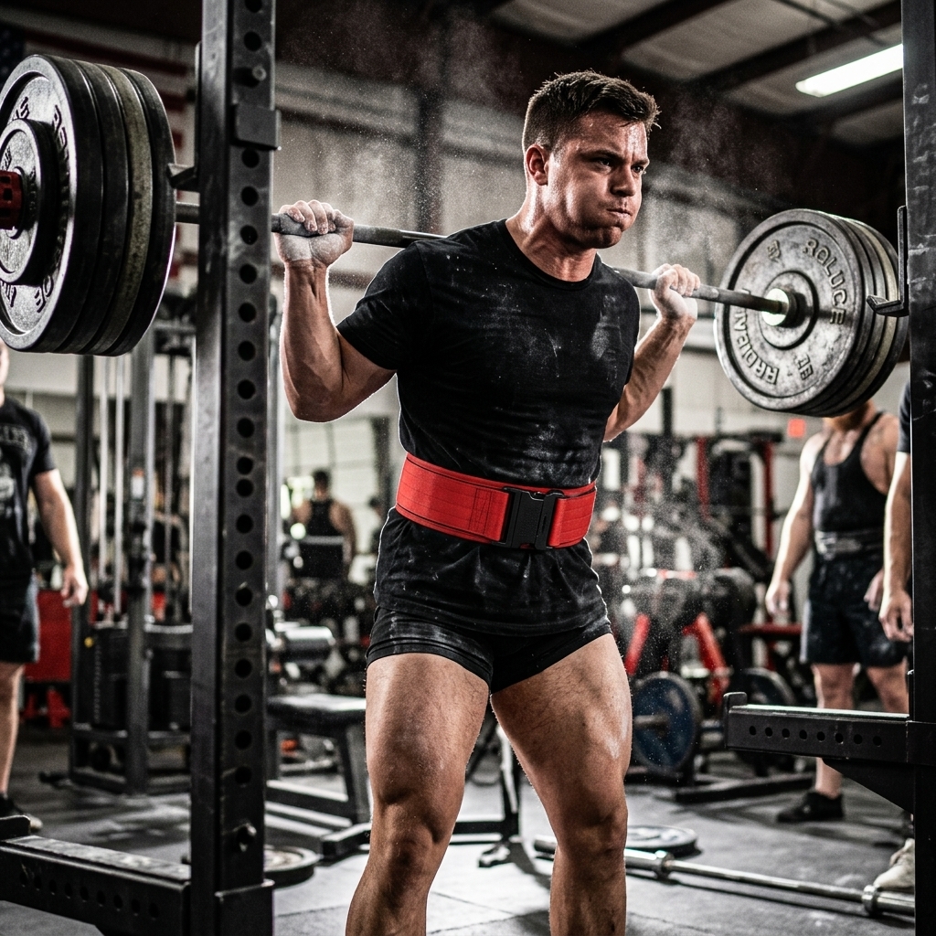 quick-lock nylon weightlifting belt dimensions and schematic